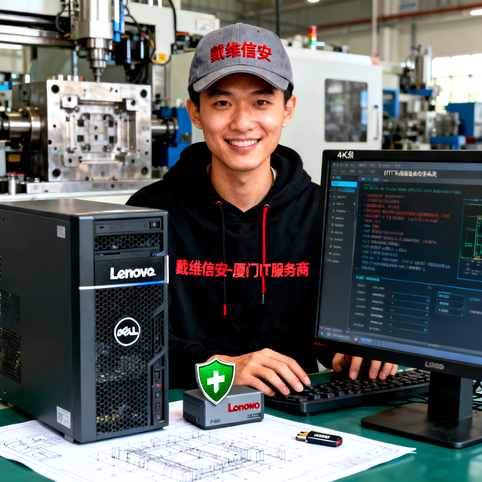 翔安区模具企业绿盾加密问题？服务器维护一步到位 - 模具行业IT解决方案配图