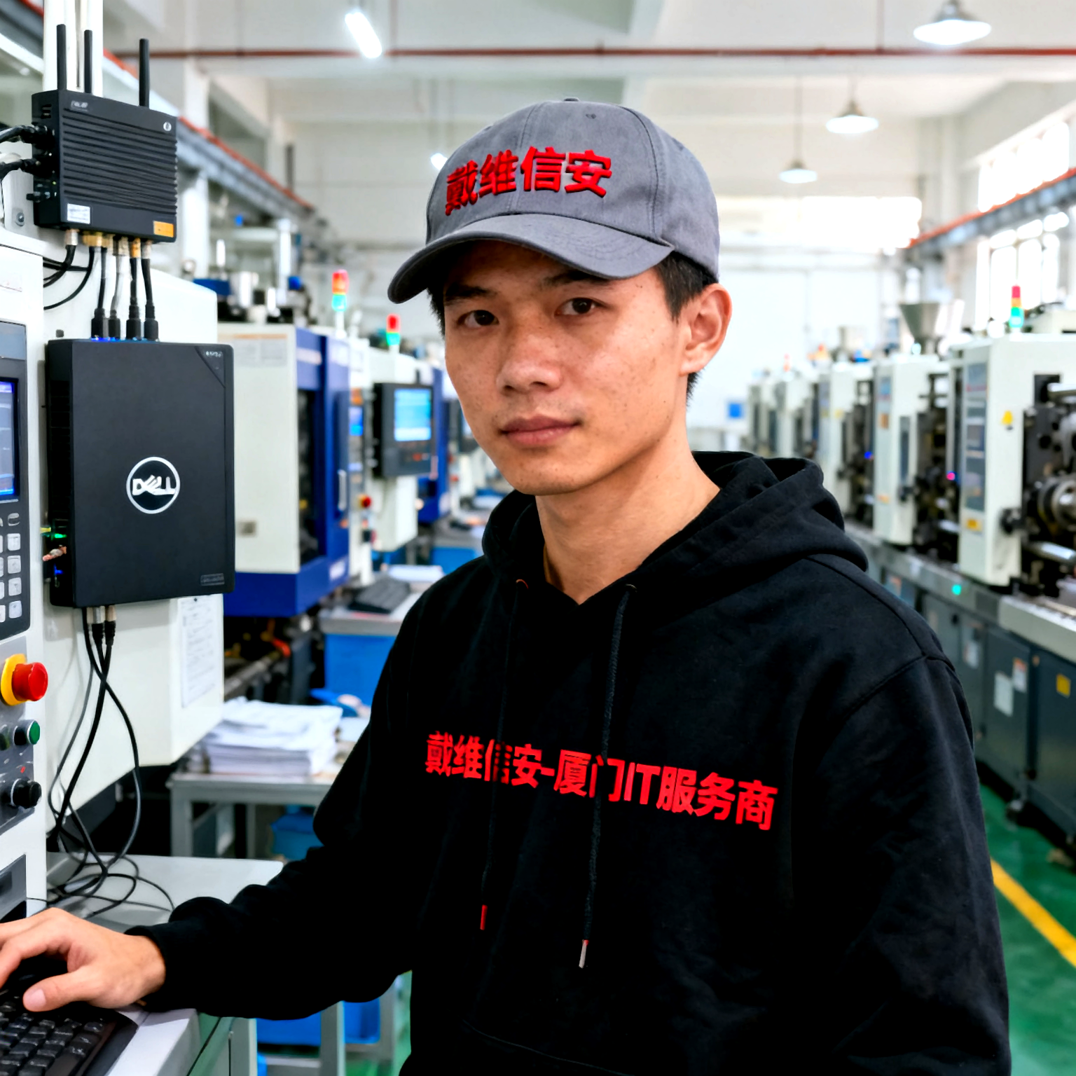 集美区塑料五金企业注塑机数据无法采集？戴维信安一步到位 - 塑料五金IT解决方案配图