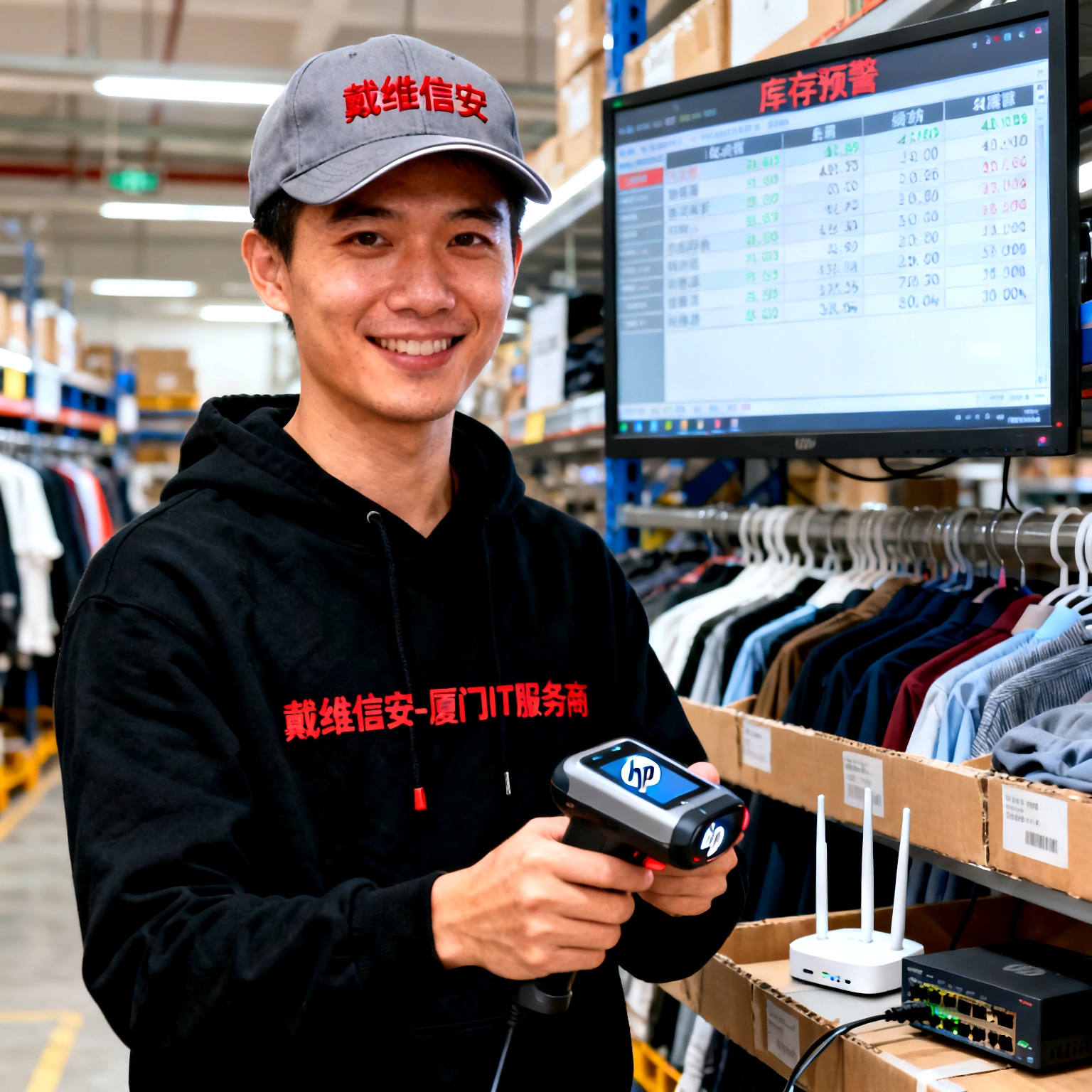 集美区服装企业库存不准？试试条码RFID+ERP方案 - 戴维信安提供解决方案